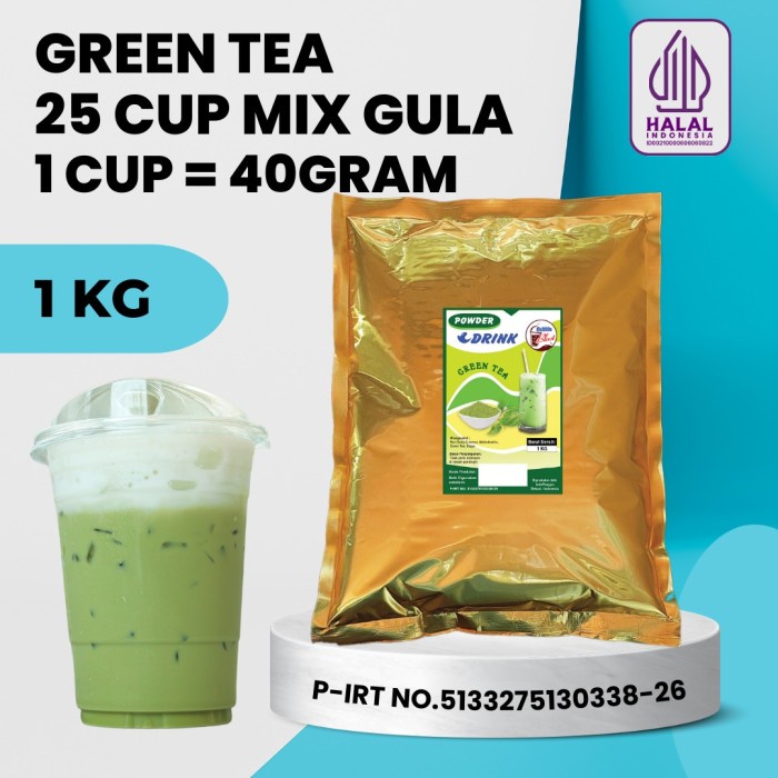 

Powder Green Tea 1kg/ Bubuk Minuman Matcha (creamer+gula) 1kg