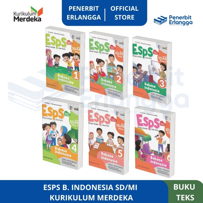 

SALE !!! [ERLANGGA OFFICIAL] ESPS BAHASA INDONESIA SD/MI KELAS 1 2 3 4 5 6 KURIKULUM MERDEKA READYY