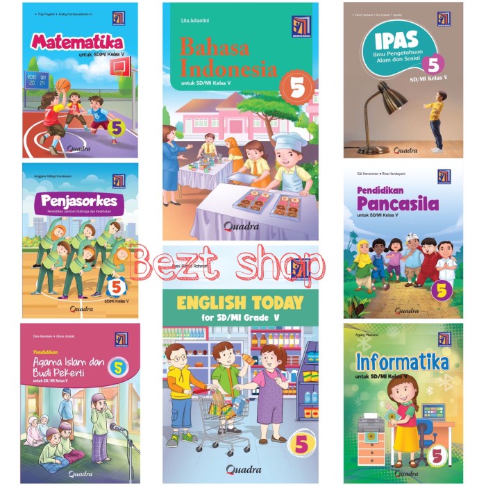 

SALE !!! BUKU PAKET KELAS 5 SD/MI KURIKULUM MERDEKA - QUADRA READYY