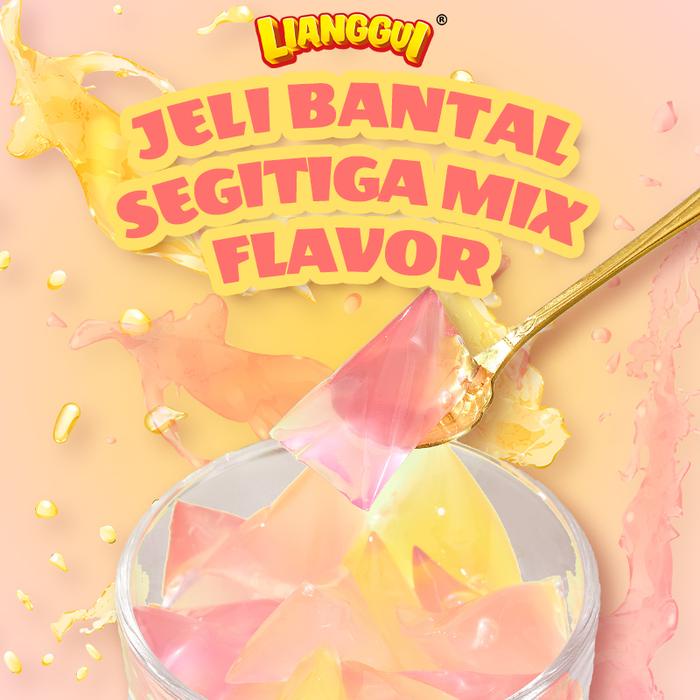 

SALE !!! [ LUVMI ] JELLY SEGITIGA ANEKA RASA JELI AGAR ANEKA RASA MANGGA JERUK NANAS ANGGUR BLUBERI