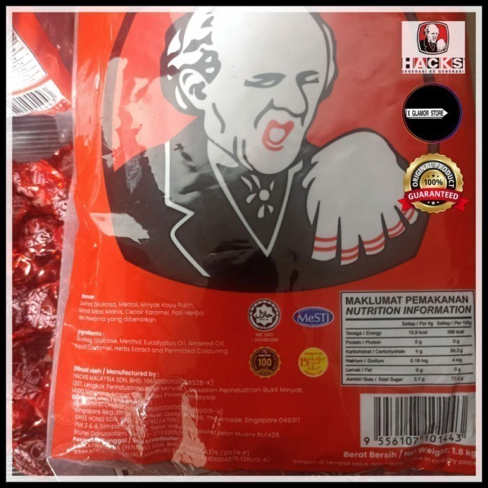 

SALE !!! PERMEN HACKS ORIGINAL - PERMEN BATUK (REPACK 50 PCS) READYY