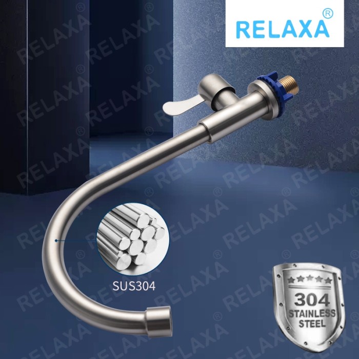 Promo Terbatas Keran Air Leher Angsa 1/2Inch Kran Air Wastapel Sink Cuci Piring Dapur Stainless