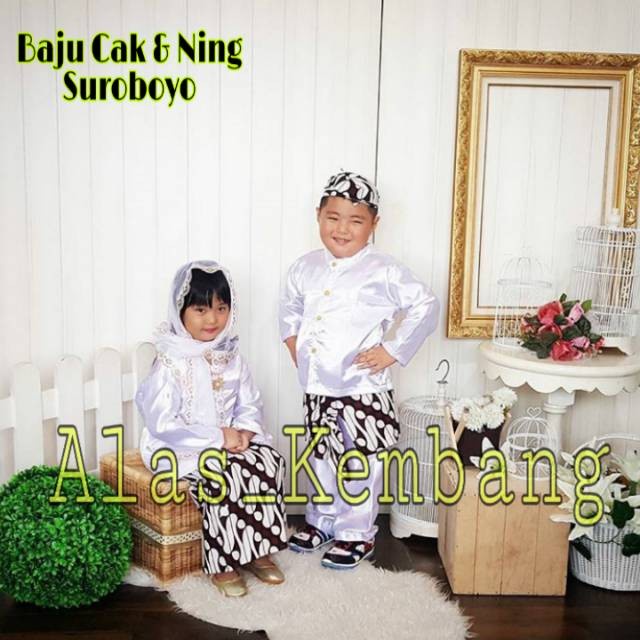 BERMUTU Jual Baju Cak Dan Ning Surabaya / Baju Adat Surabaya U/Anak Tk & Sd Baru