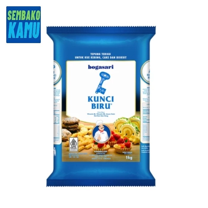 

SALE !!! TEPUNG TERIGU KUNCI BIRU 1 KG - 1 DUS ISI 12 PCS READYY