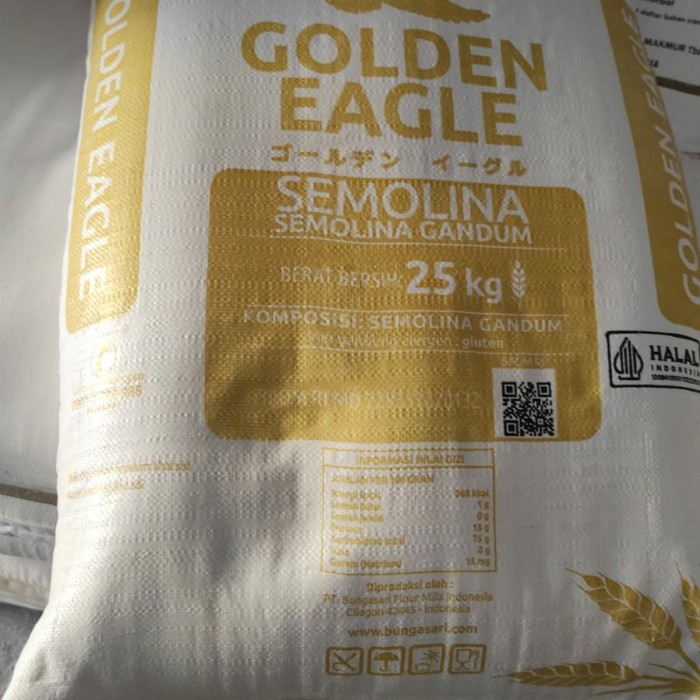 

SALE !!! TEPUNG GOLDEN EAGLE SEMOLINA UKURAN 25KG READYY