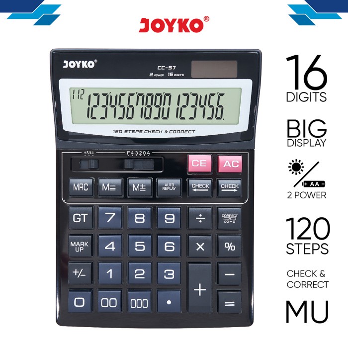 

Calculator Kalkulator Joyko CC-57 16 Digits TERLARIS/TERMURAH/TERPOPULER