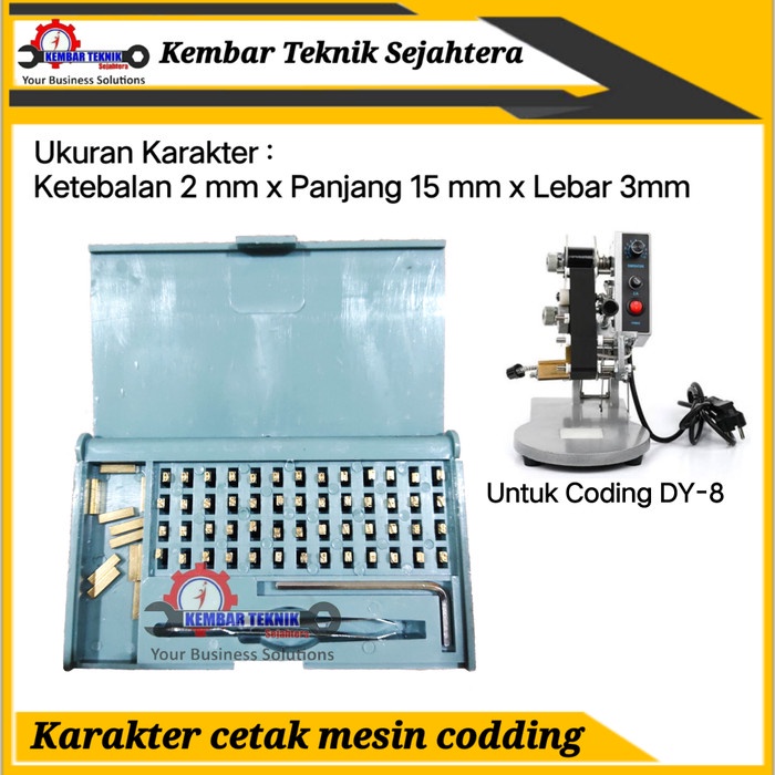 

Karakter set angka cetak expired date coding DY-8