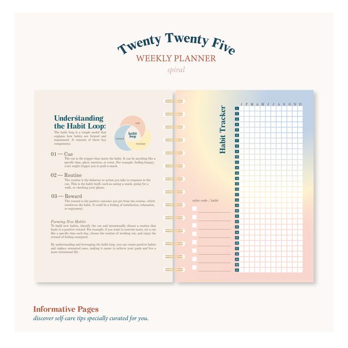 

2025 Weekly Planner Agenda Spiral by Paperie Lab Books TERLARIS/TERMURAH/TERPOPULER