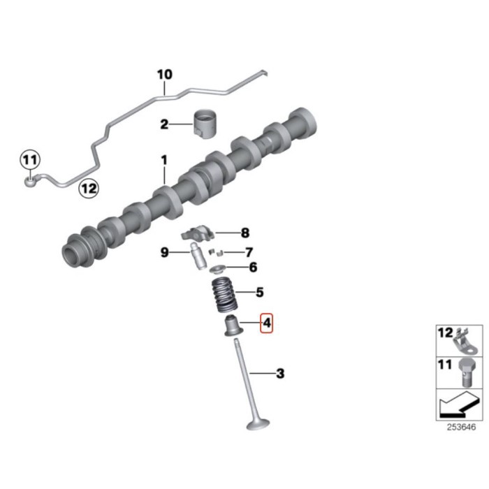 Original Bmw F30 F32 F10 N20 Valve Seal Ring Karet Katup Silinder Set Ready Stok