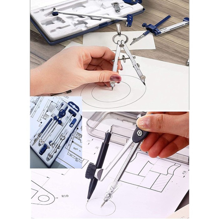 

Ks 9pc Drafting Compass for Geometry Set Tool Compass Alat Gambar