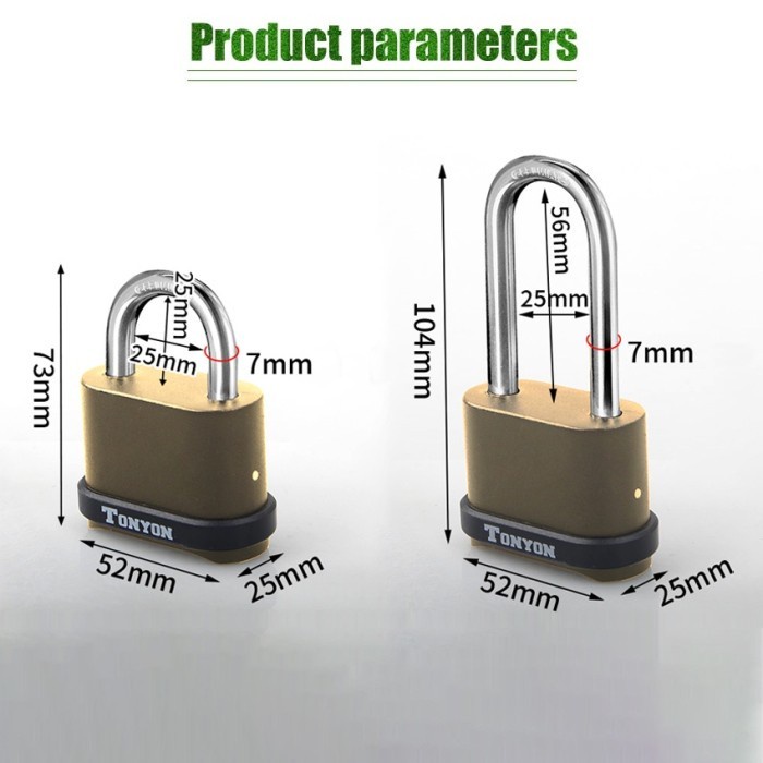 Gembok Kunci Gembok Angka Kombinasi 4 Digit Anti Air For Pintu Garasi