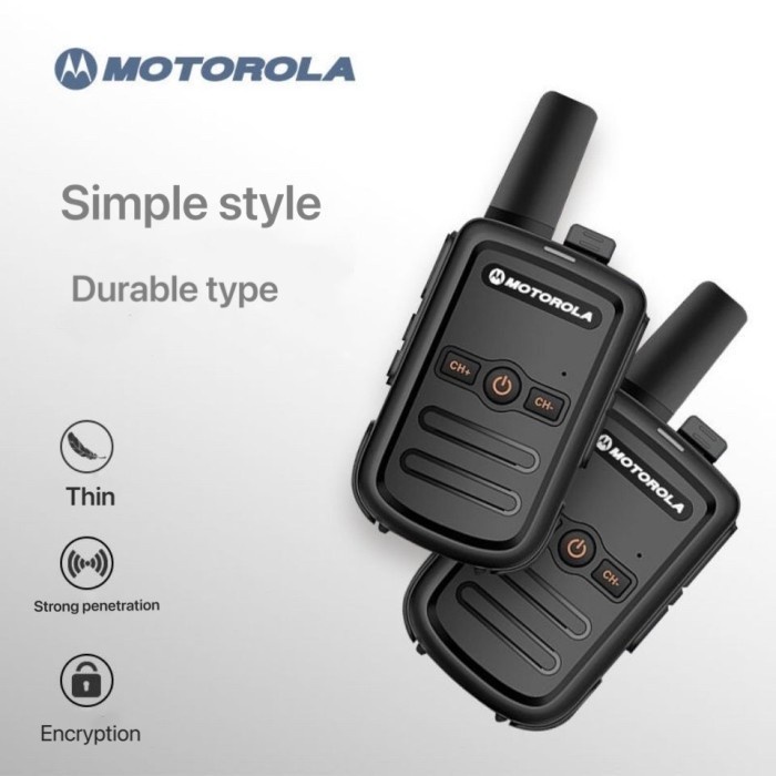 HT Sepasang Murah Talkie Motorola C51 2 Unit SIngle Band UHF Sudah Terkoneksi