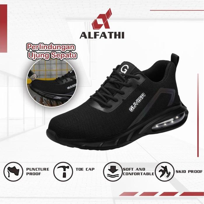 Alfathi Sepatu Safety Ringan Ori By Guyisa Black Light