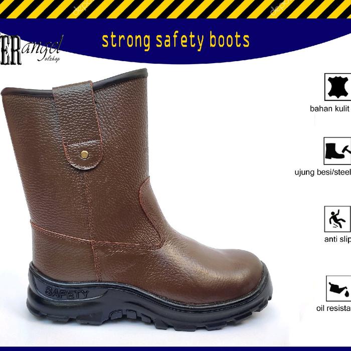 sepatu safety kruser boots kulit kerja proyek lapangan