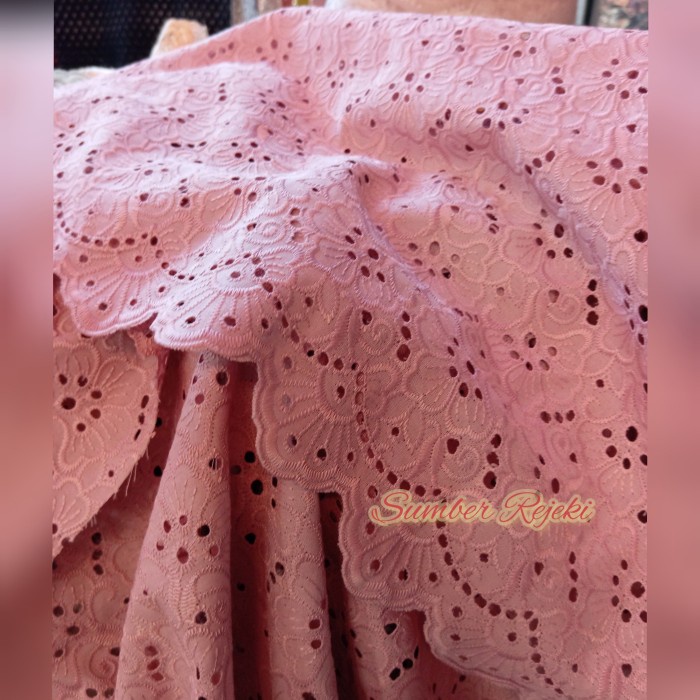 Bahan Katun Meteran / Bahan Katun Bordir /Kain 100% Katun Import