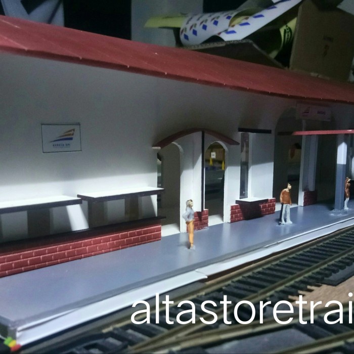 Miniatur Stasiun kereta api (altastore handmade)