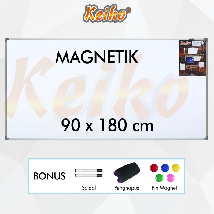 

Kualitas Terjamin Papan Tulis Whiteboard Gantung Magnet Single Face Keiko 90 X 180 Cm