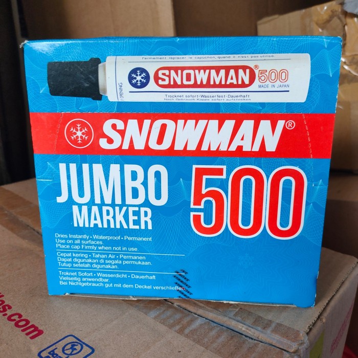 

Kualitas No1 Spidol Snowman Jumbo Marker 500 Harga 1 Dus Isi 12 Pcs