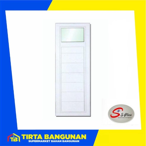 yukCheckoutaja- PINTU UPVC/ PINTU KAMAR MANDI SPLUS SD1/F1 PUTIH 70X195CM