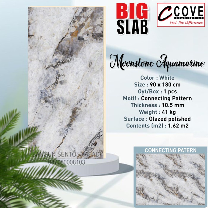 GRANITE COVE 90X180 CORAK MARMER BESAR/GRANIT LANTAI MEJA DAPUR