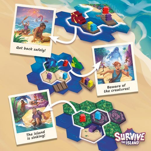 terbaru  survive the island new edition board game - previously escape from atlantis ready