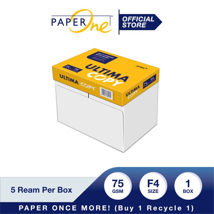 

Diskon Ultima F4 75Gr Copier 1 Box (2500 Lembar) Kertas Hvs Packing Aman
