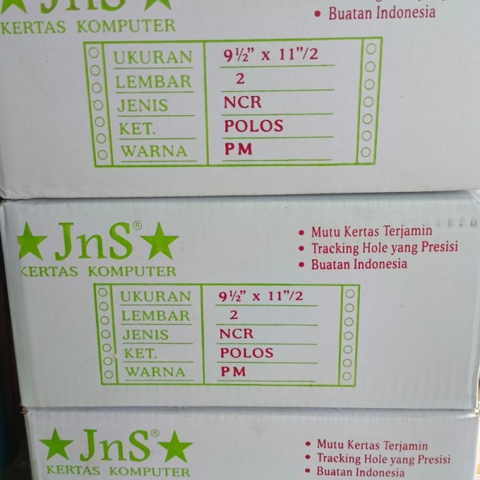 

Ready Stock Kertas Komputer/Continous Form 2 Ply/9,5 X 11/2 #Prs-Bagi Dua Pm Packing Aman