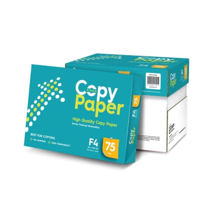 

Produk Terbaru Copy Paper Kertas Fotocopy 75 Gsm F4 - 1 Boks /5 Rim Cod