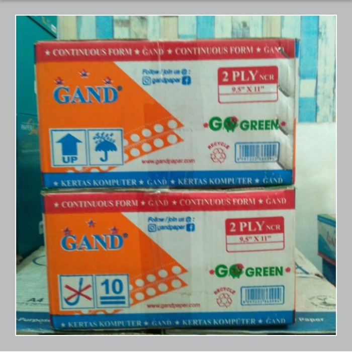 

Diskon Gand Continous Form 2 Belah 2 Ply Uk 9,5 X 11"/Kertas Komputer Cod
