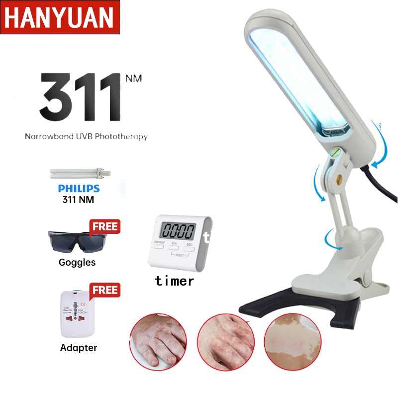 Original 311nm UVB Phototherapy For Vitiligo, Eczema, Psoriasis, UVB Lamp, Skin Problem Treatment La