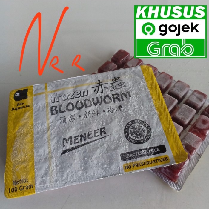 Promo Gila Cacing Beku Meneer Cabek Pakan Makan Ikan Kapsul 100Gr not Pioneer Bos