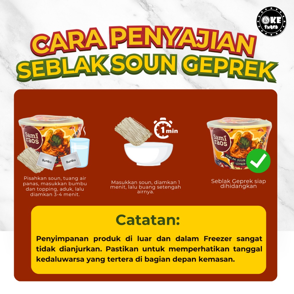 

Paket Hemat Sami Raos Soun Seblak Geprek Cup Samiraos Isi 2 pcs