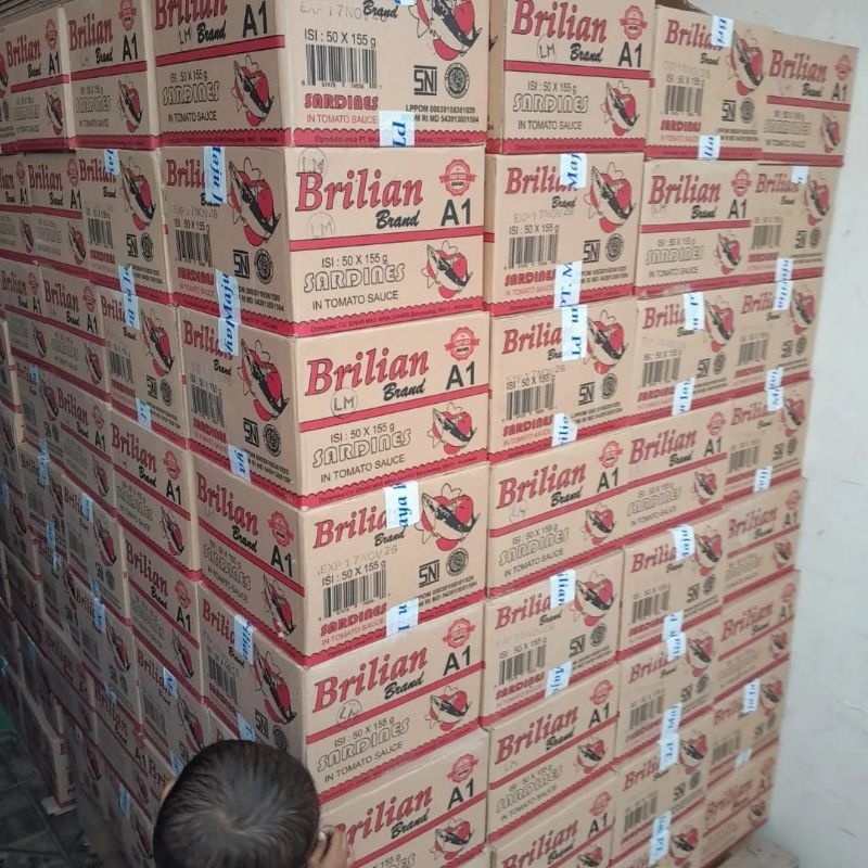 

sarden brilian155gr 1 karton isi 50 kaleng
