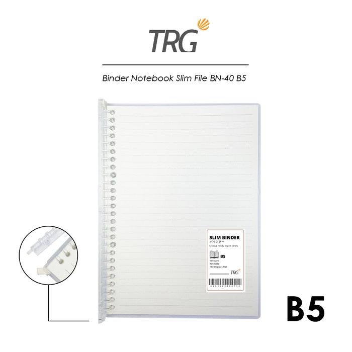 

[tmr] - TRG Slim File Binder Note BN-40-B5 - Buku Tulis Catatan Notebook Transparan TRG