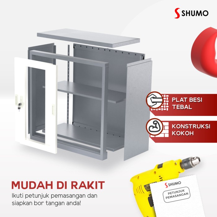 

[tmr] - Lemari Arsip Besi 2 Pintu Sliding Kaca PendekLemari sleding Kantor