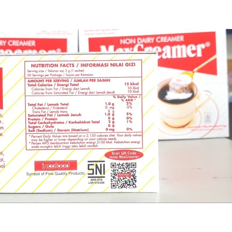Max Creamer Sachet 50 x 3G / Krimer Sachet Max Creamer / Krimer Bubuk Sachet Max Creamer