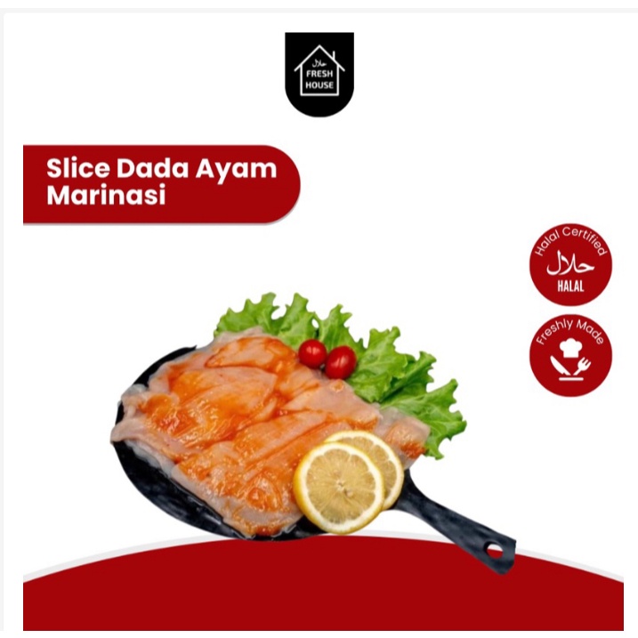 

SLICE DADA AYAM MARINASI & TANPA BUMBU 500 GR