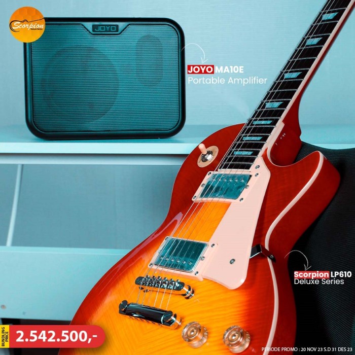 GITAR ELEKTRIK SCORPION LES PAUL LP 610 / LP610 CHERRY BURST ORIGINAL