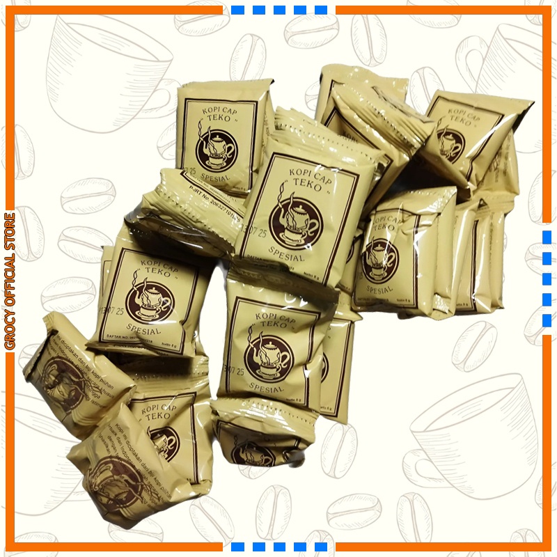 

Kopi Cap Teko Agus Khas Bogor Spesial Plastik 30 Sachet x 8 Gram Tanpa Gula Giling Halus Murah Enak
