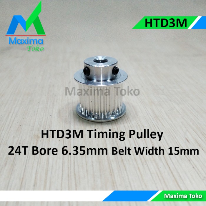 prom0today- HTD3M Timing Pulley Gigi 24 Bore 6.35mm HTD 3M 24T 6.35 mm Belt 15mm