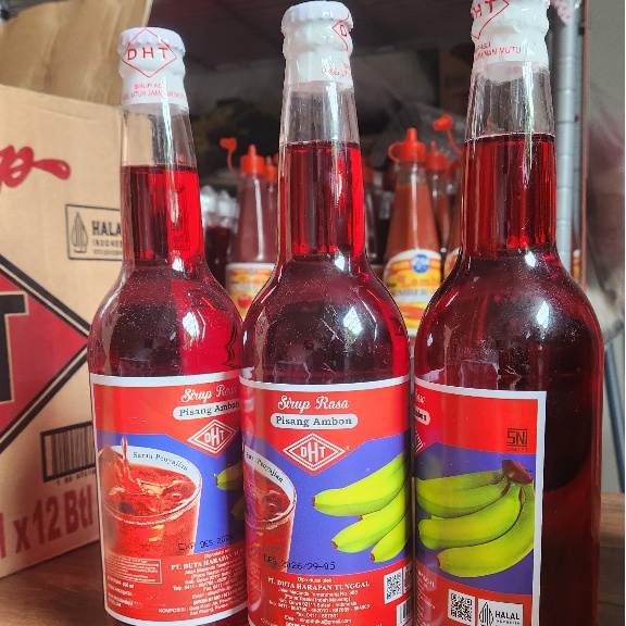 

Sirup DHT Makassar Pisang Ijo 620 ml kemasan asli sirup merah