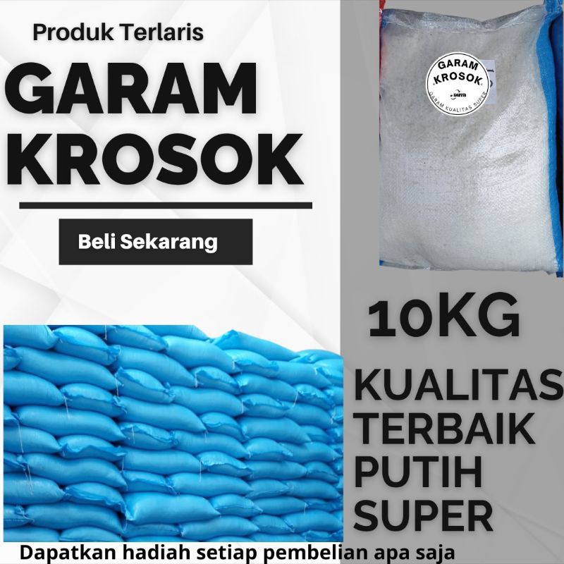 

GARAM KROSOK 10KG - GARAM KASAR - GARAM MASAK - GARAM KRISTAL -GARAM IKAN - GARAM KASAR - GARAM