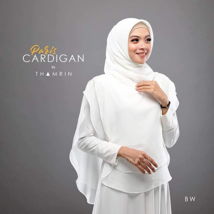 Yuksist- Hijab Jilbab Instan Kerudung Khimar Mix Segi Empat Syari Putih Ceruti