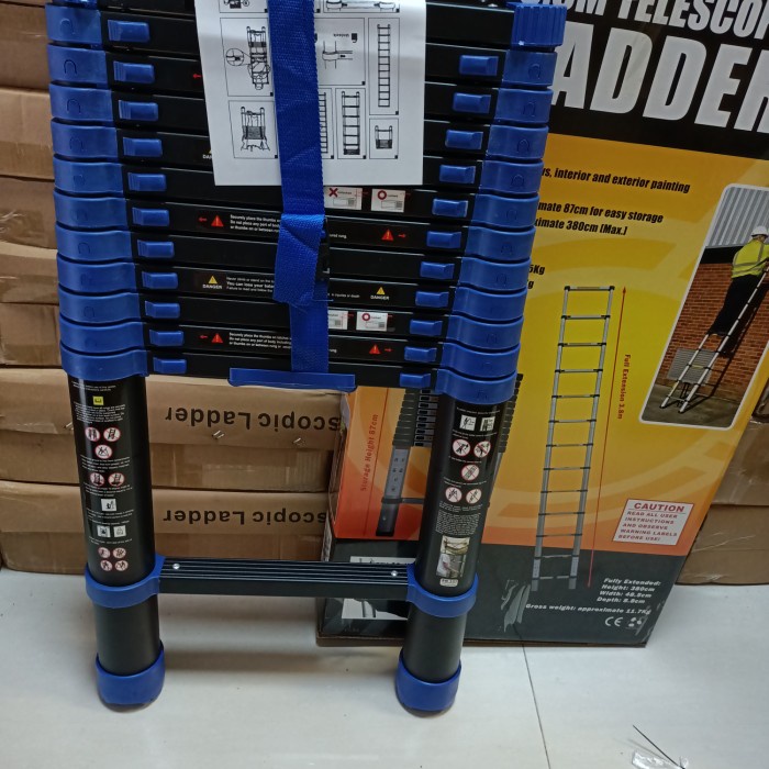 Tangga Lipat Alumunium Teleskopik 3,8 meter