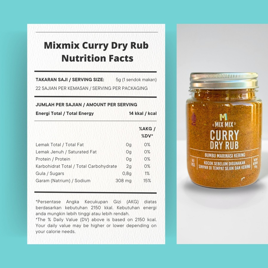 

MIXMIX Dry Rub Spices - Bumbu Marinasi Serba Guna Grill dan BBQ - Halal Kemasan Besar