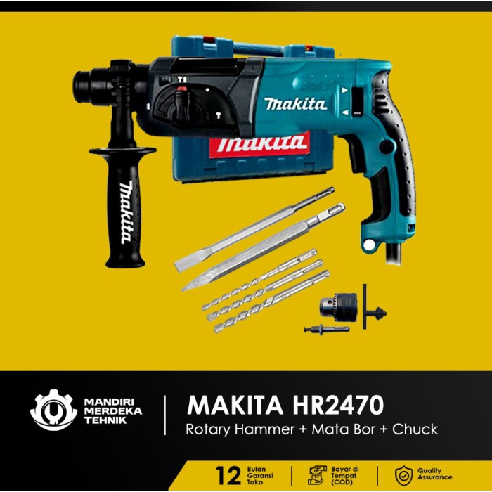 Bor beton sds makita hammer rotary HR2470