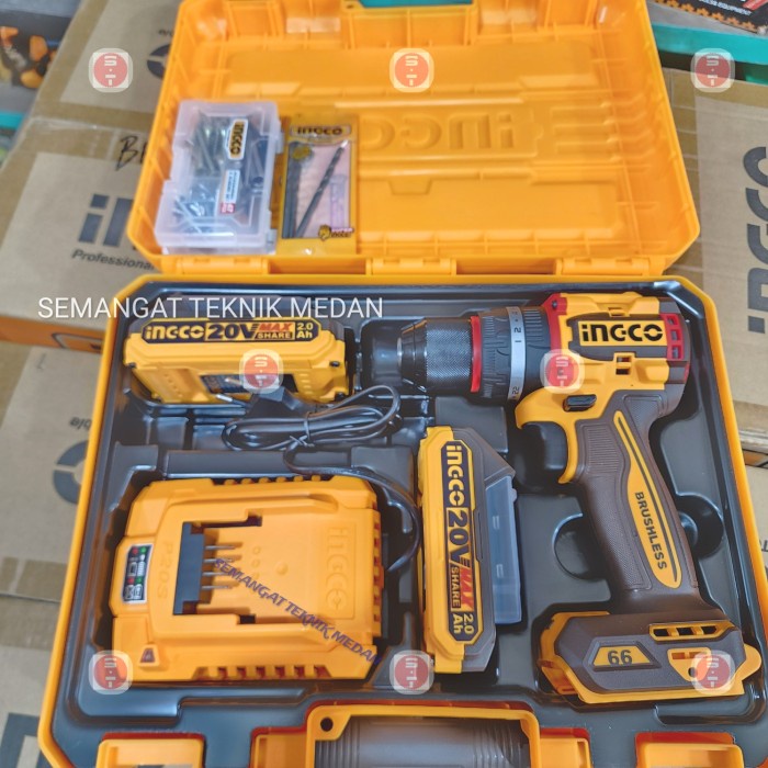 CIDLI20668 CORDLESS BOR IMPACT BATERAI BETON BRUSHLESS 13mm 20V INGCO