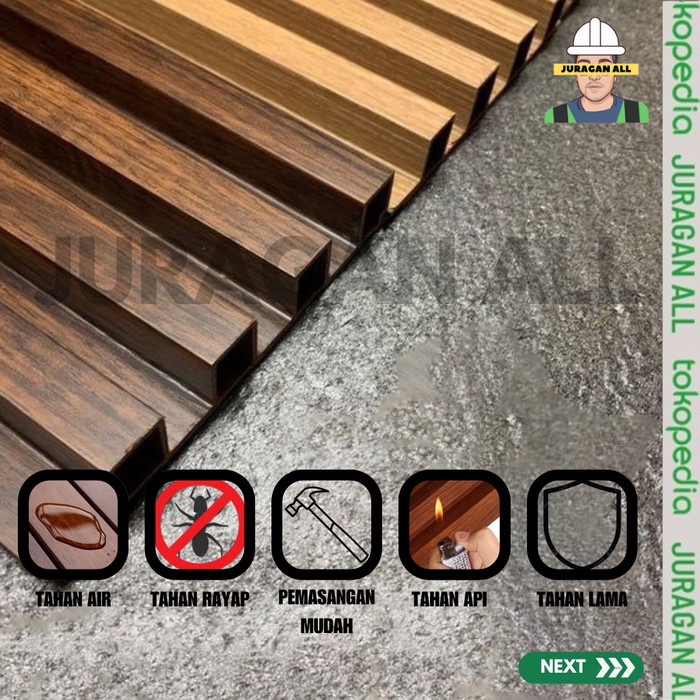 WPC WALL PANEL 3 METER 3D PREMIUM 2900 x 170 x 24mm / WPC WALLPANEL / WPC WALL PANEL / WPC PANEL /
