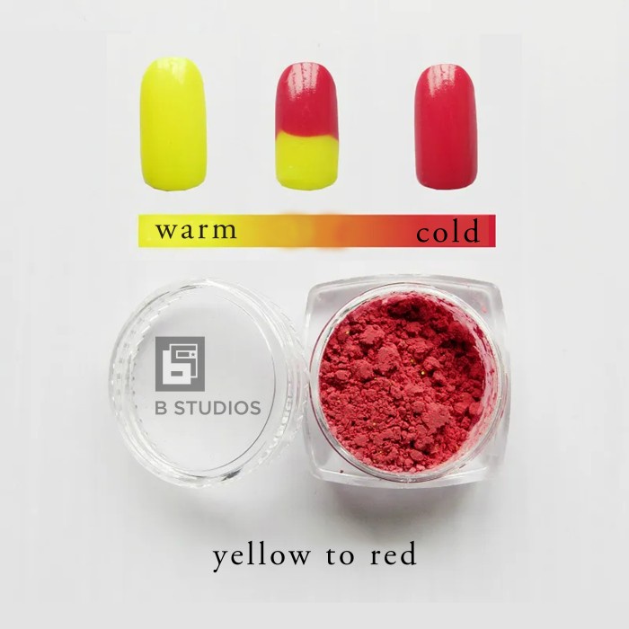 

Bubuk Thermochromic I Pigmen Thermal I Perubahan Warna Oleh Suhu Nail Art Aksesoris Cat Kutek Polish