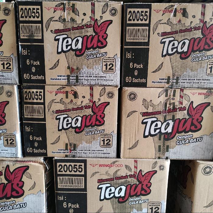 

Minuman Serbuk Teh Teajus Gula Batu / Apel / Melati / Madu Per Dus (360 Pcs) Air Lemon Drink Instan